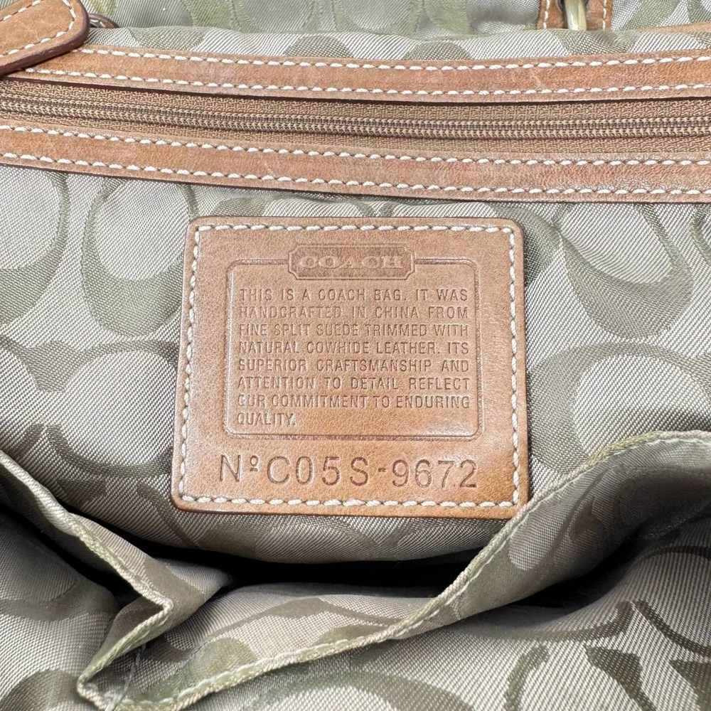 Coach Soho Top Handle Satchel Tan Suede Limited Edition 2005 Vintage 9672‎